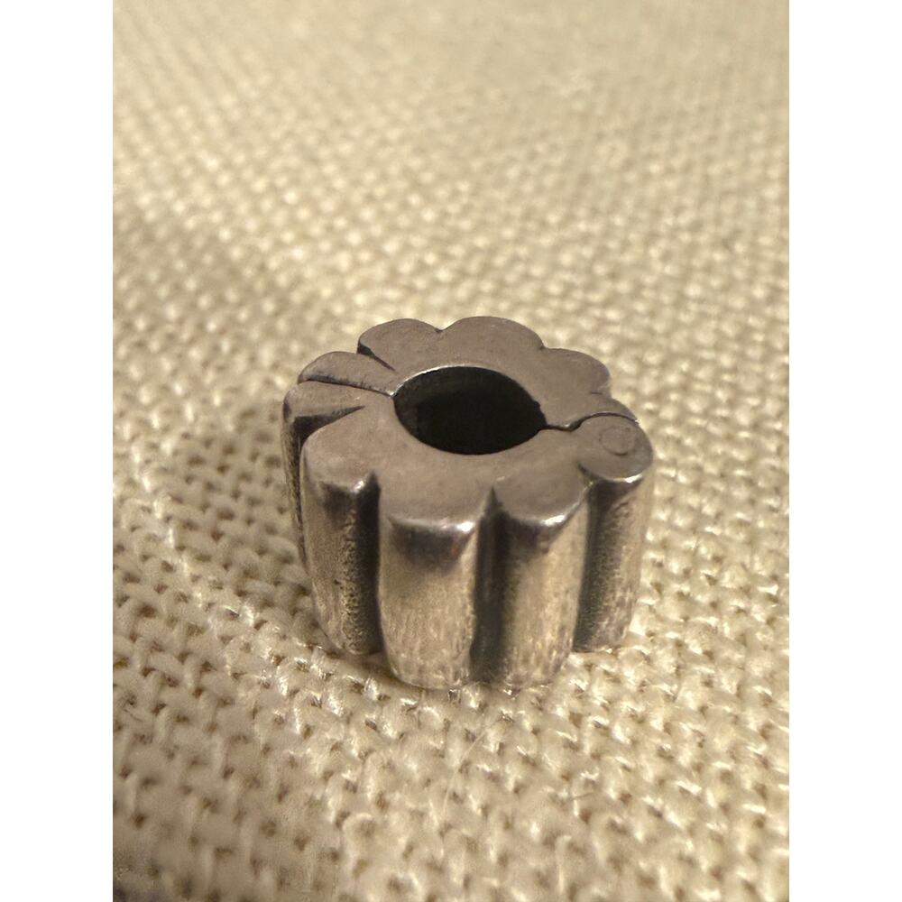 Vintage Pandora 925 ALE Sterling Silver Floral Spacer Charm